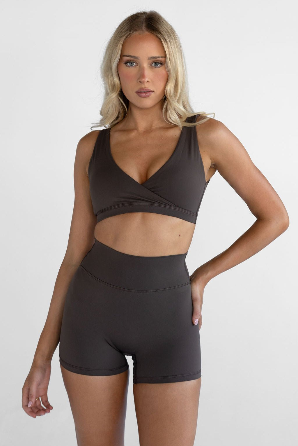 4" Sculpt Bike Shorts - Dark Chocolate - LEELO ACTIVE