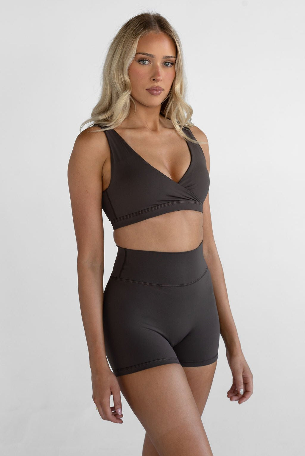 4" Sculpt Bike Shorts - Dark Chocolate - LEELO ACTIVE