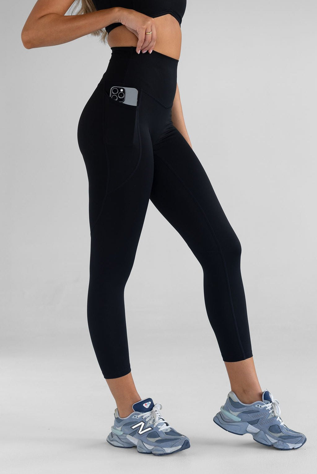 7/8 Pocket Leggings - Black - LEELO ACTIVE