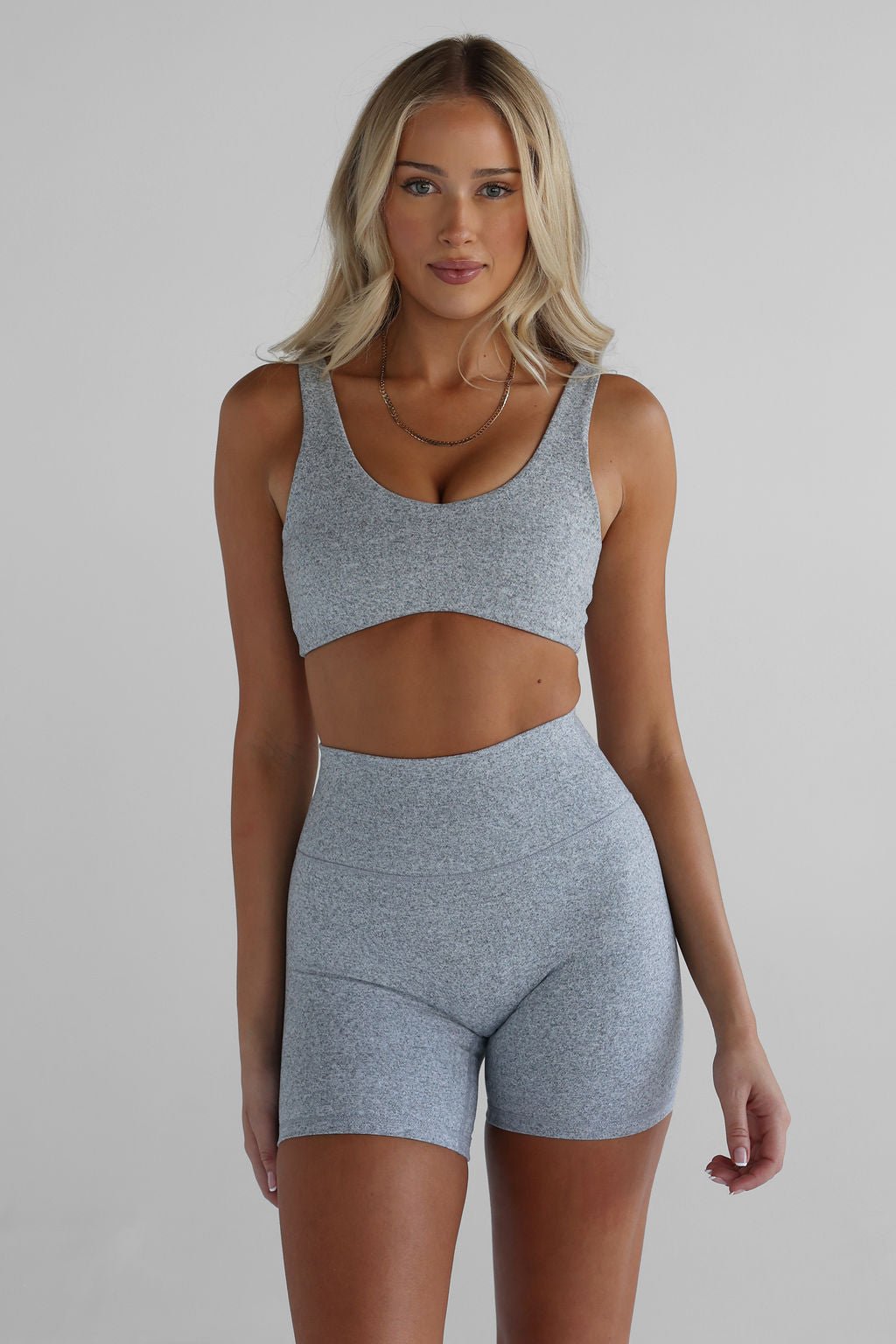 Classic 6" Bike Shorts - Marl Grey - LEELO ACTIVE