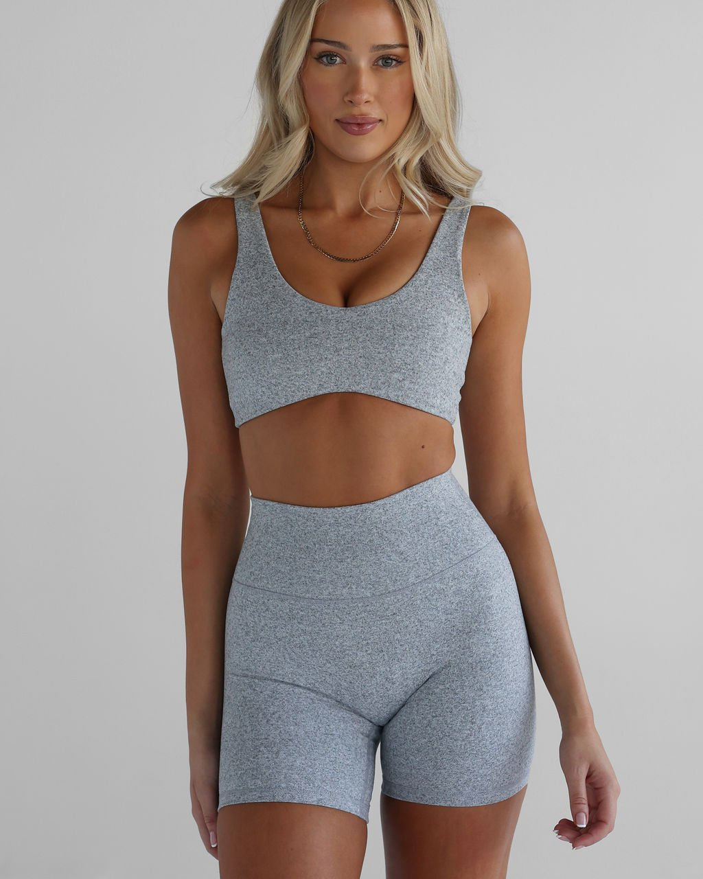 Classic Essentials Crop - Marl Grey - LEELO ACTIVE