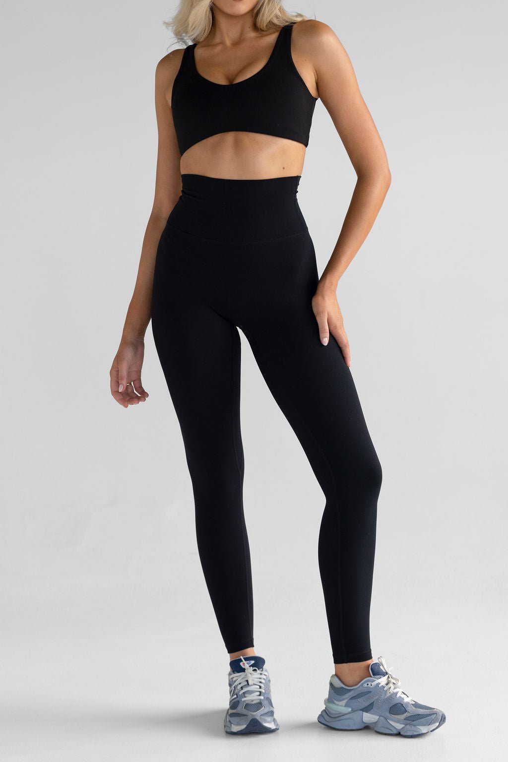 Classic Extra High Waist Full Length Leggings - Black - LEELO ACTIVE