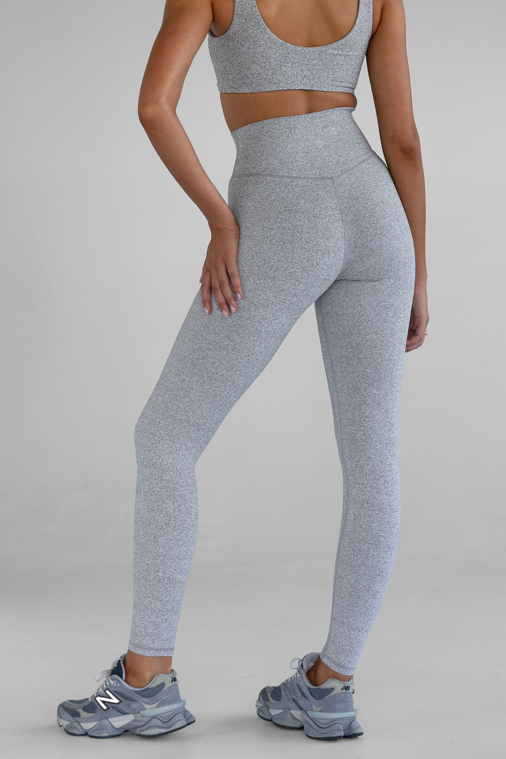 Classic Full Length Leggings - Marl Grey - LEELO ACTIVE