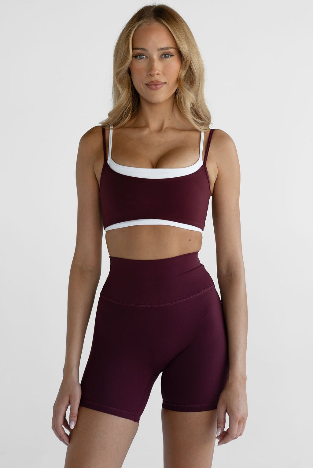 Double Layer Crop - Cherry Cola - LEELO ACTIVE