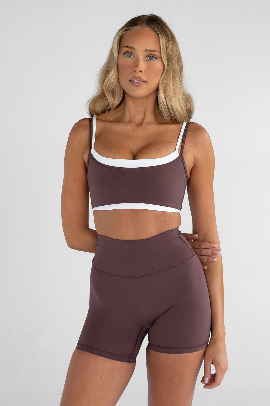 Double Layer Crop - Espresso - LEELO ACTIVE