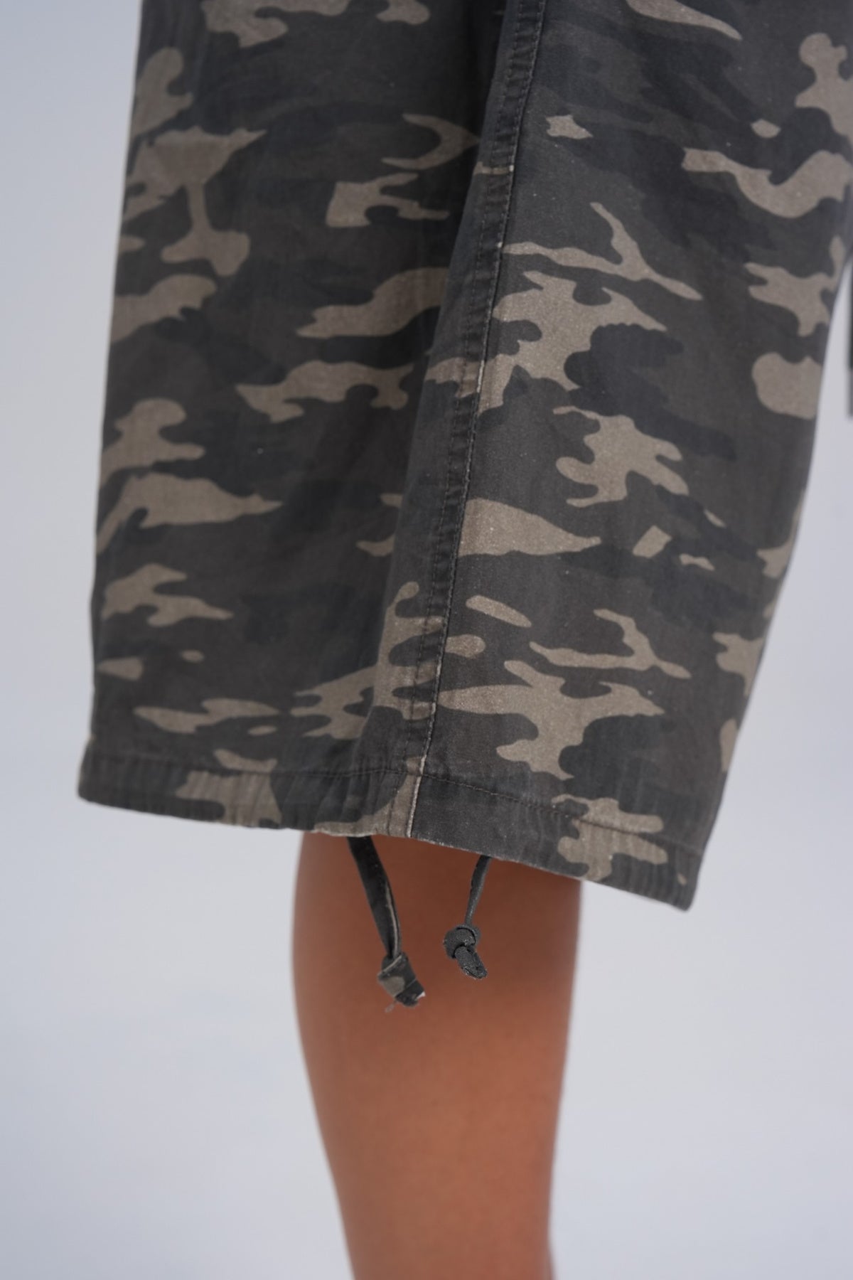 Long Cotton Parachute Shorts - Camo (pre-order) - LEELO ACTIVE