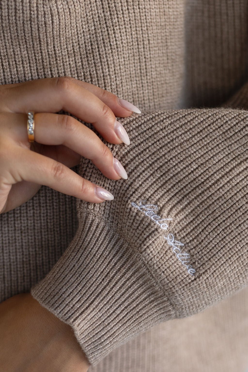 Natural Knit Quarter Zip - Almond (COMING SOON) - LEELO ACTIVE