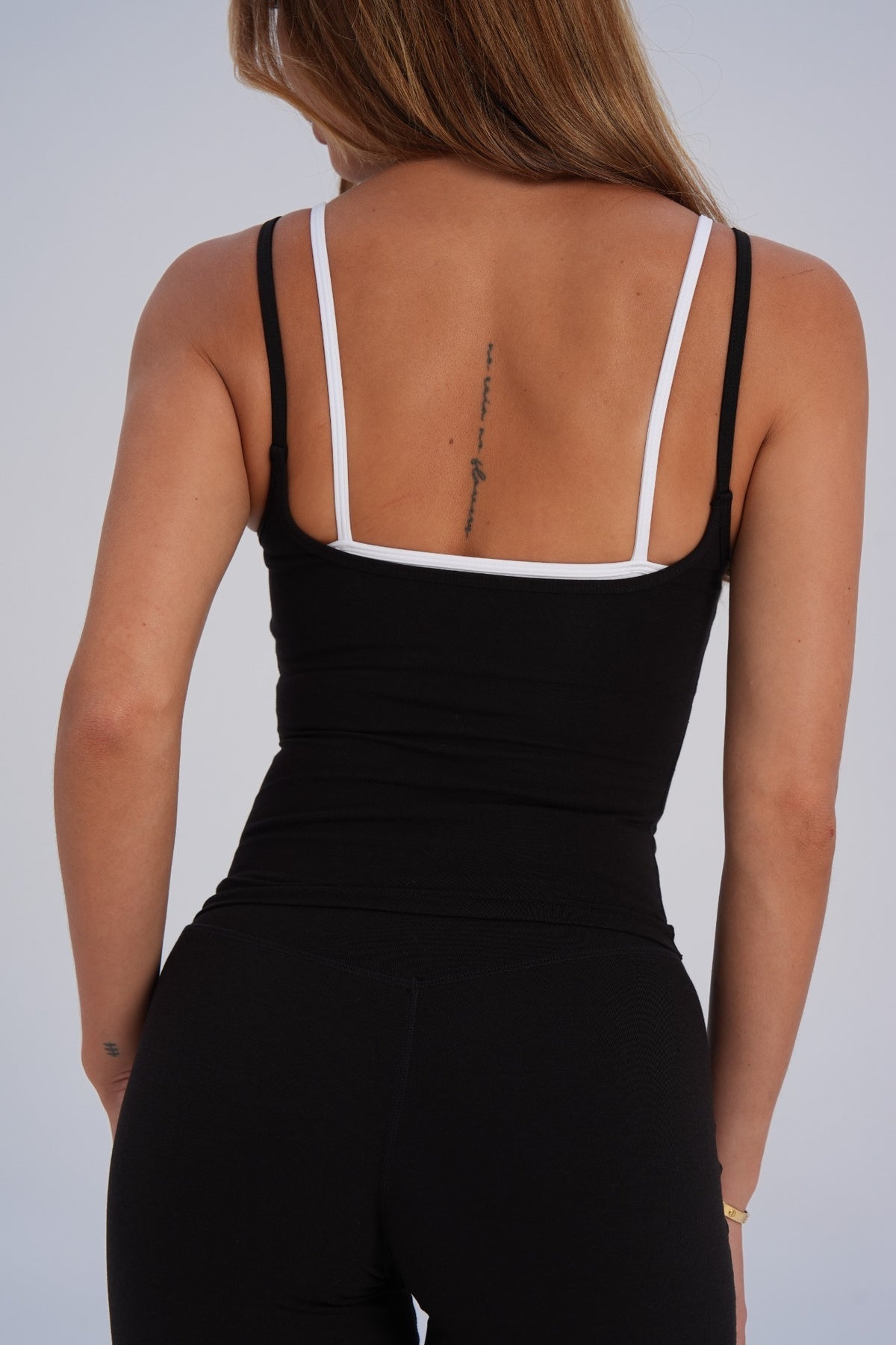 Organic Cotton Double Layer Tank - Black (coming soon) - LEELO ACTIVE