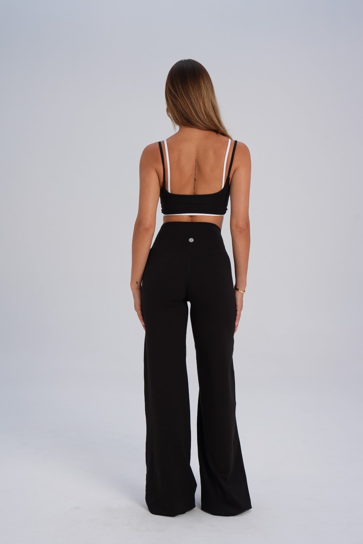 Organic Cotton Wide Leg Pants - Black (pre-order) - LEELO ACTIVE
