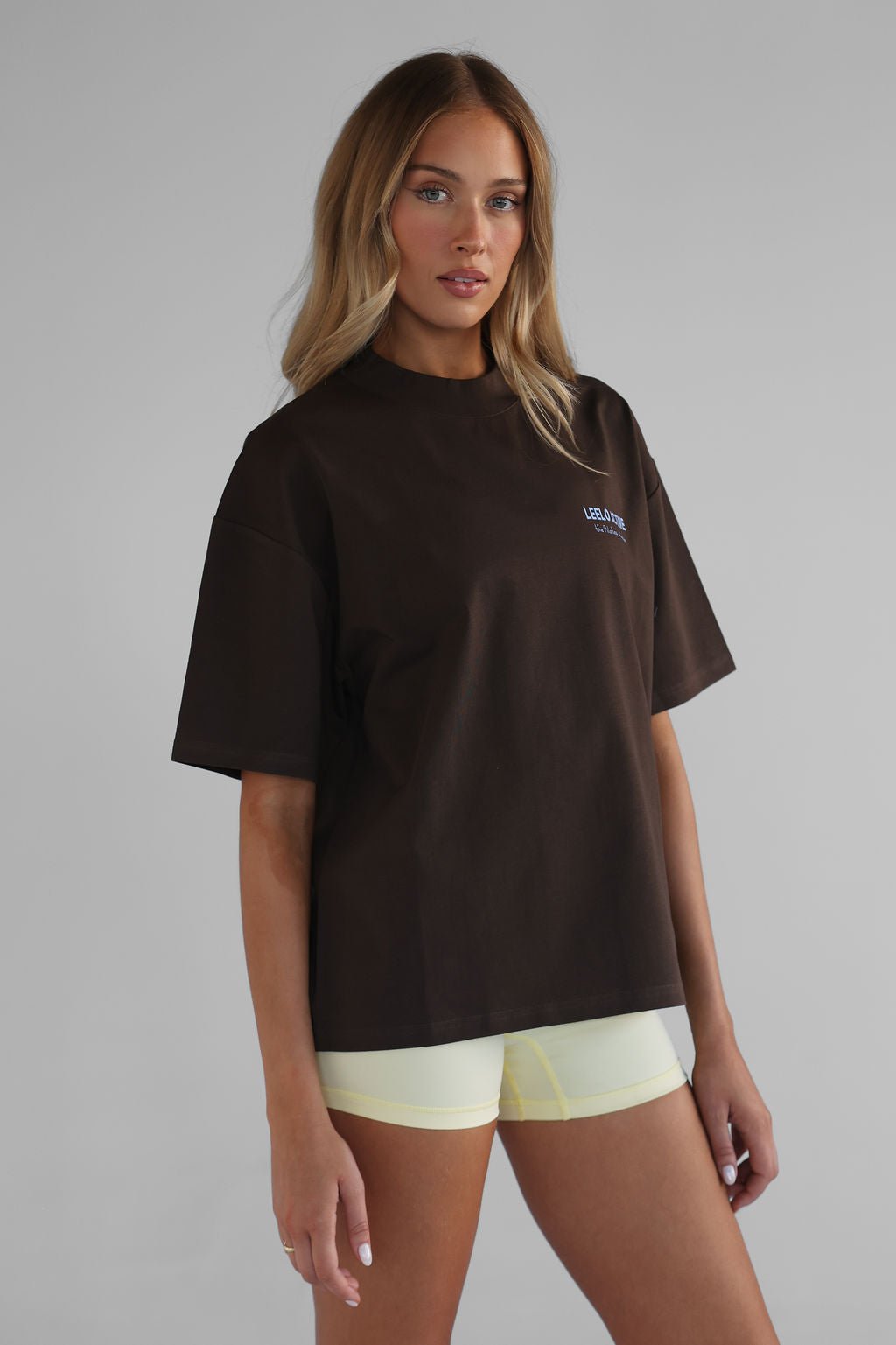 Pilates & Matcha Tee - Brown/Lilac - LEELO ACTIVE