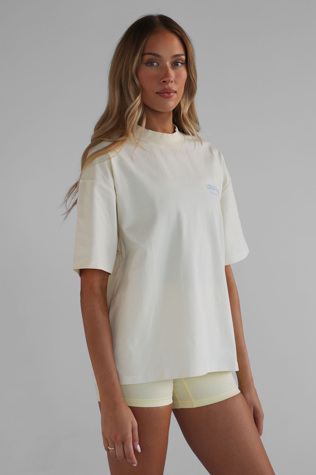 Pilates & Matcha Tee - Cream/Lilac - LEELO ACTIVE