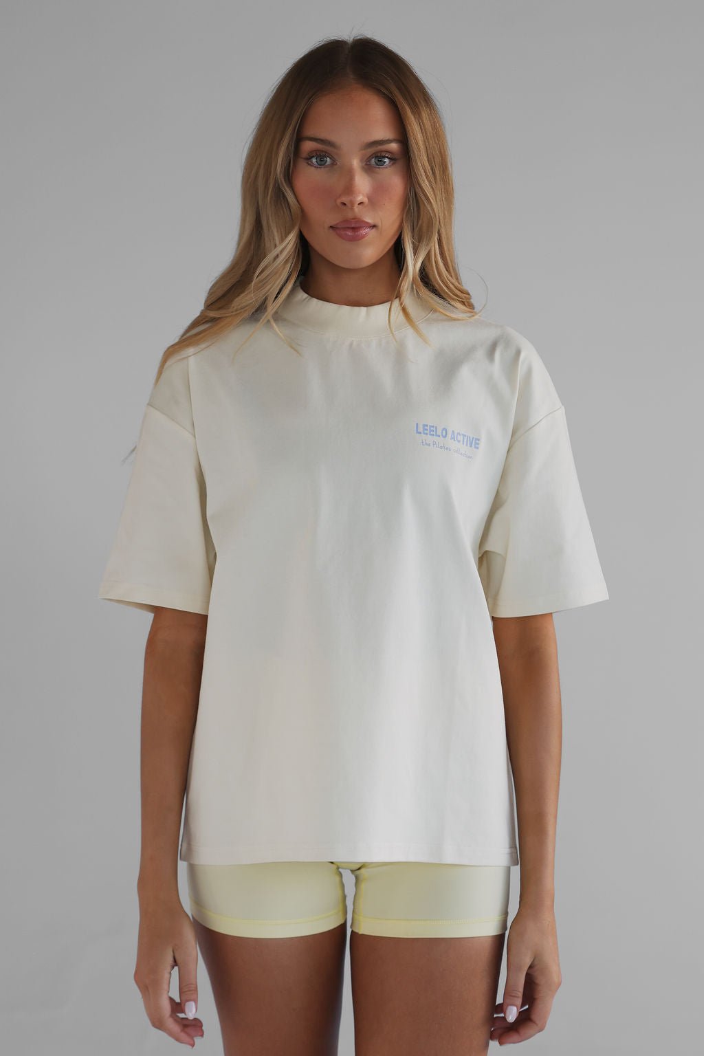 Pilates & Matcha Tee - Cream/Lilac - LEELO ACTIVE