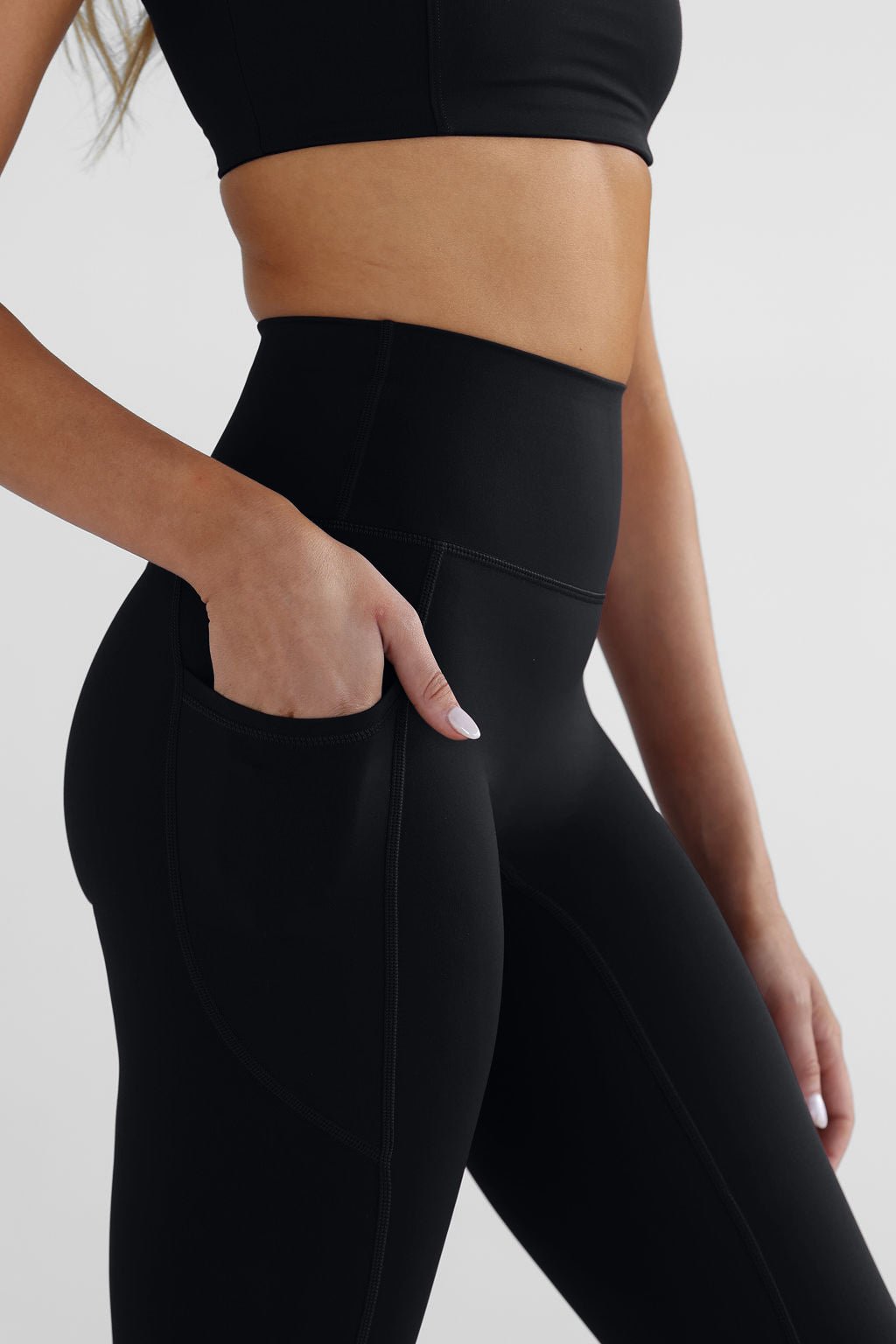 SCULPT 7/8 Pocket Leggings - Black - LEELO ACTIVE