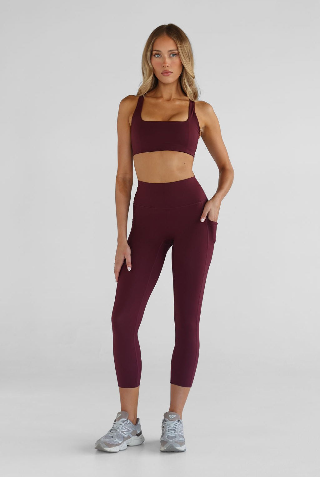 SCULPT 7/8 Pocket Leggings - Cherry Cola - LEELO ACTIVE