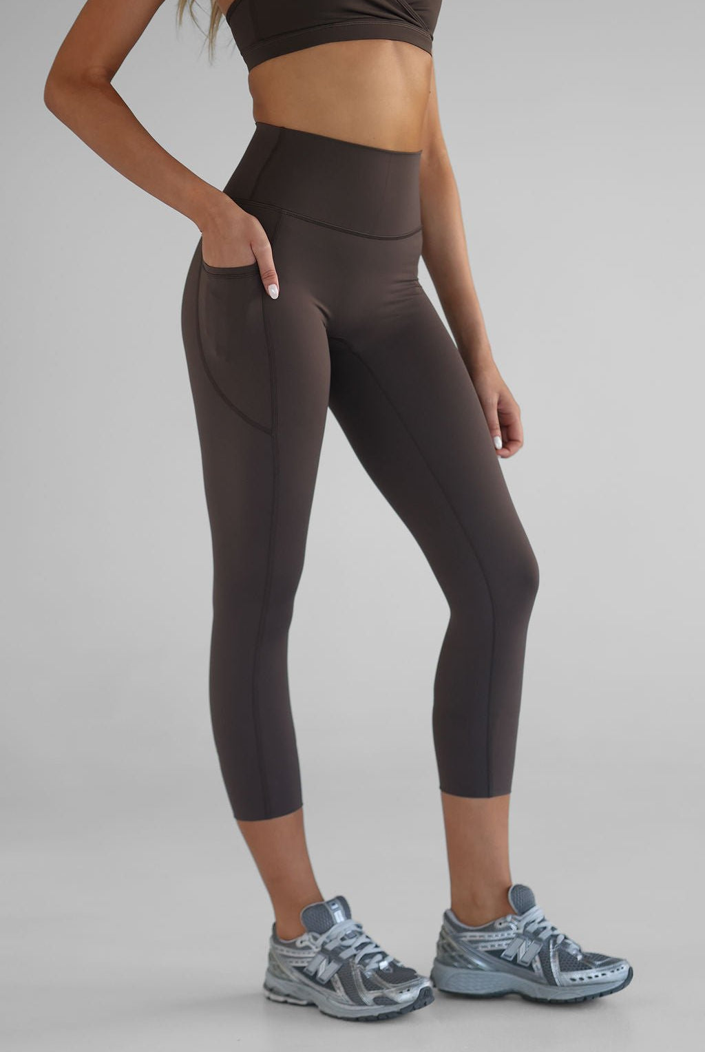 SCULPT 7/8 Pocket Leggings - Dark Chocolate - LEELO ACTIVE