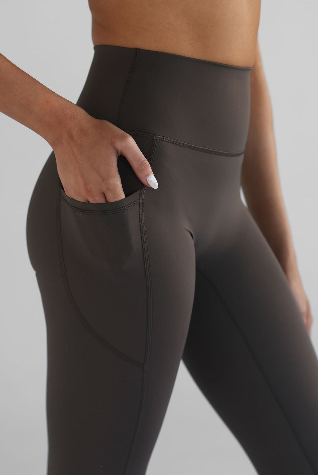 SCULPT 7/8 Pocket Leggings - Dark Chocolate - LEELO ACTIVE