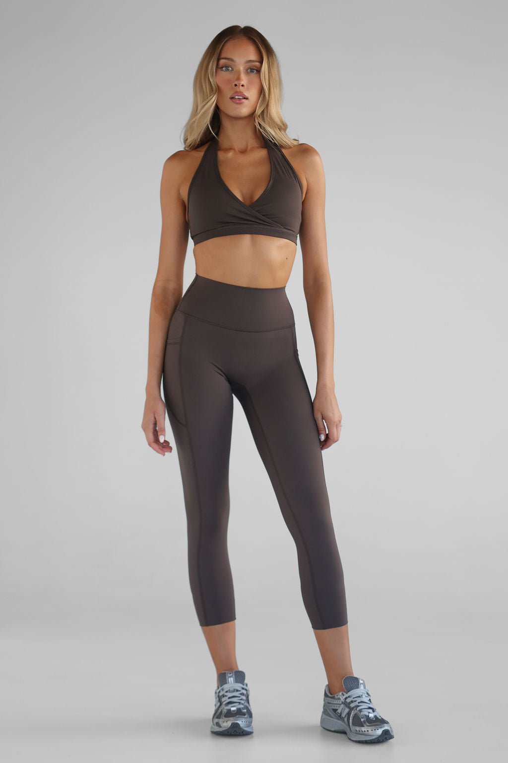 SCULPT 7/8 Pocket Leggings - Dark Chocolate - LEELO ACTIVE