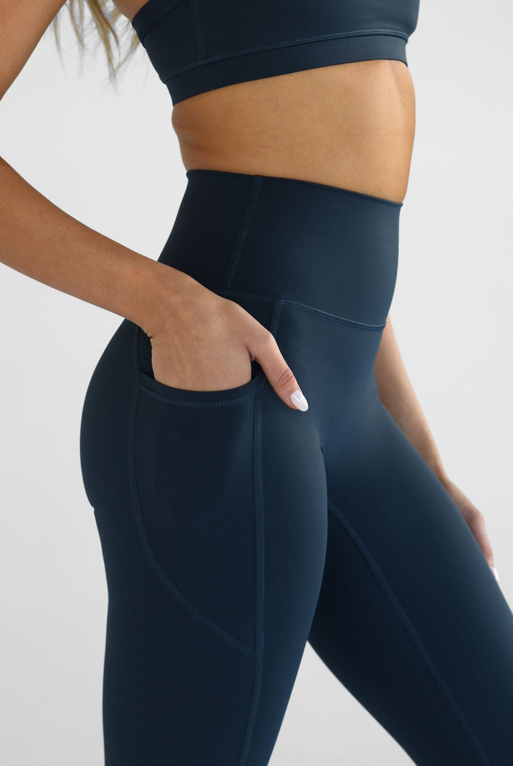 SCULPT 7/8 Pocket Leggings - Navy - LEELO ACTIVE