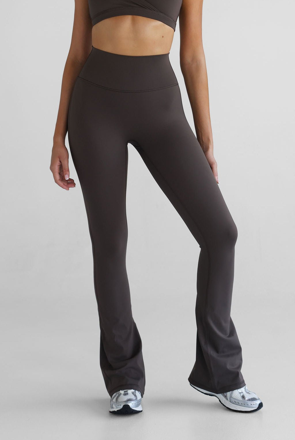 SCULPT Flare Leggings - Dark Chocolate - LEELO ACTIVE