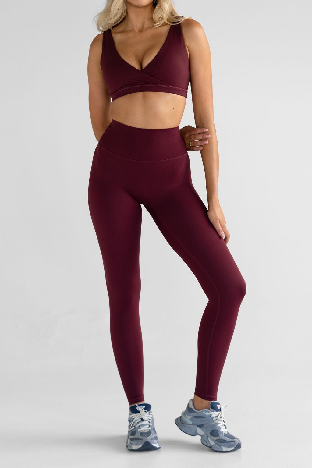 SCULPT Full Length Leggings - Cherry Cola - LEELO ACTIVE