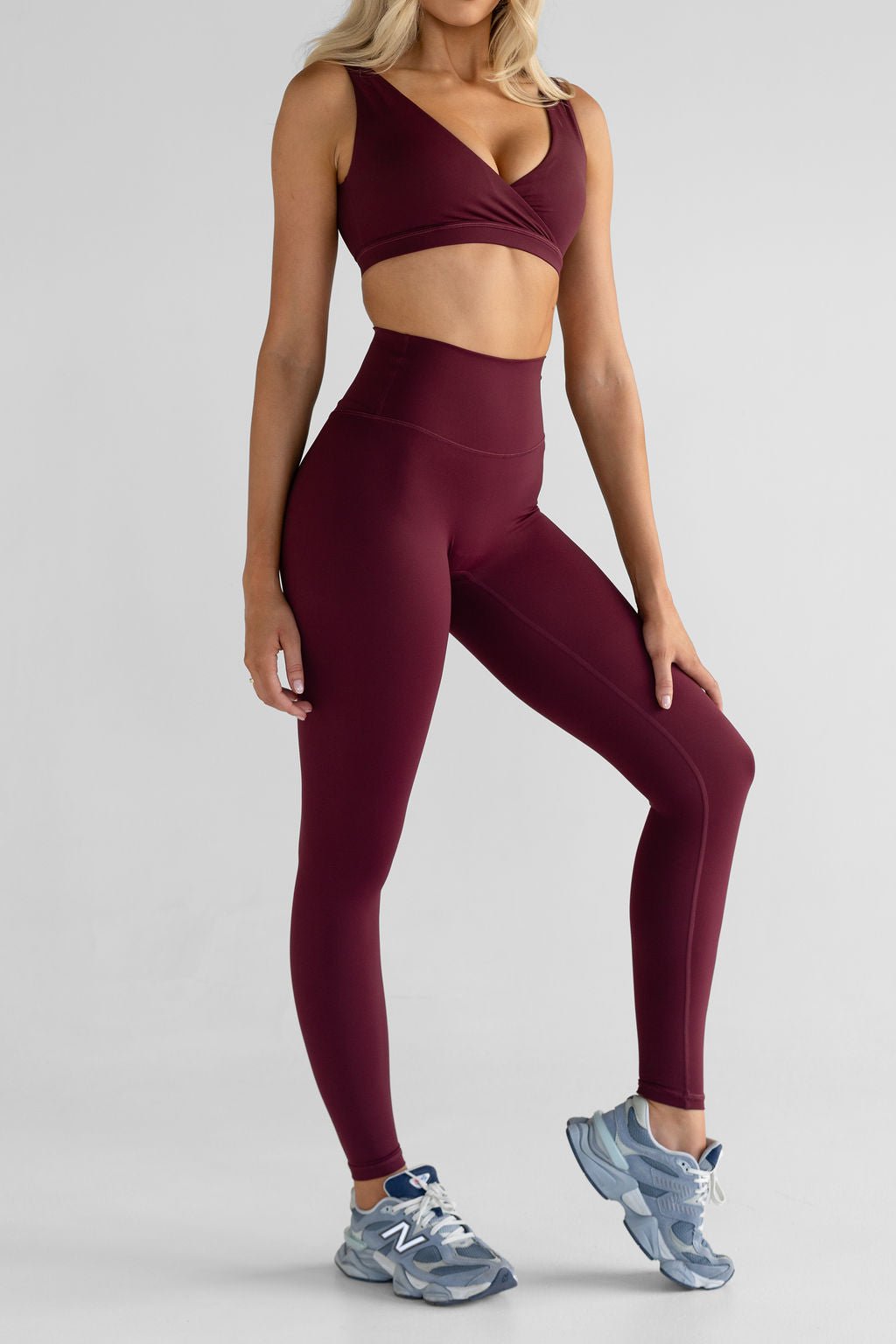 SCULPT Full Length Leggings - Cherry Cola - LEELO ACTIVE