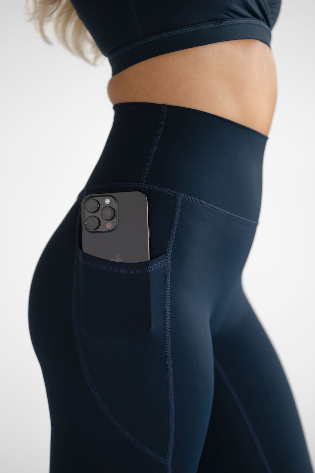 SCULPT Pocket Full Length Leggings - Navy - LEELO ACTIVE