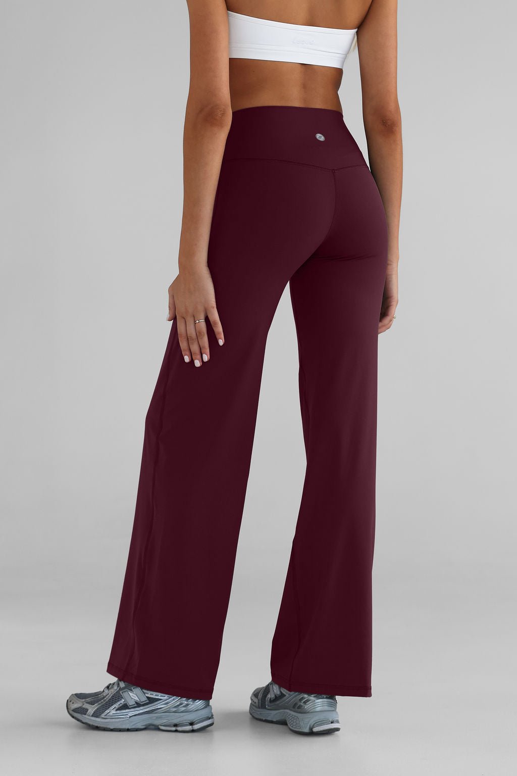Sculpt Wide Leg Pants - Cherry Cola - LEELO ACTIVE
