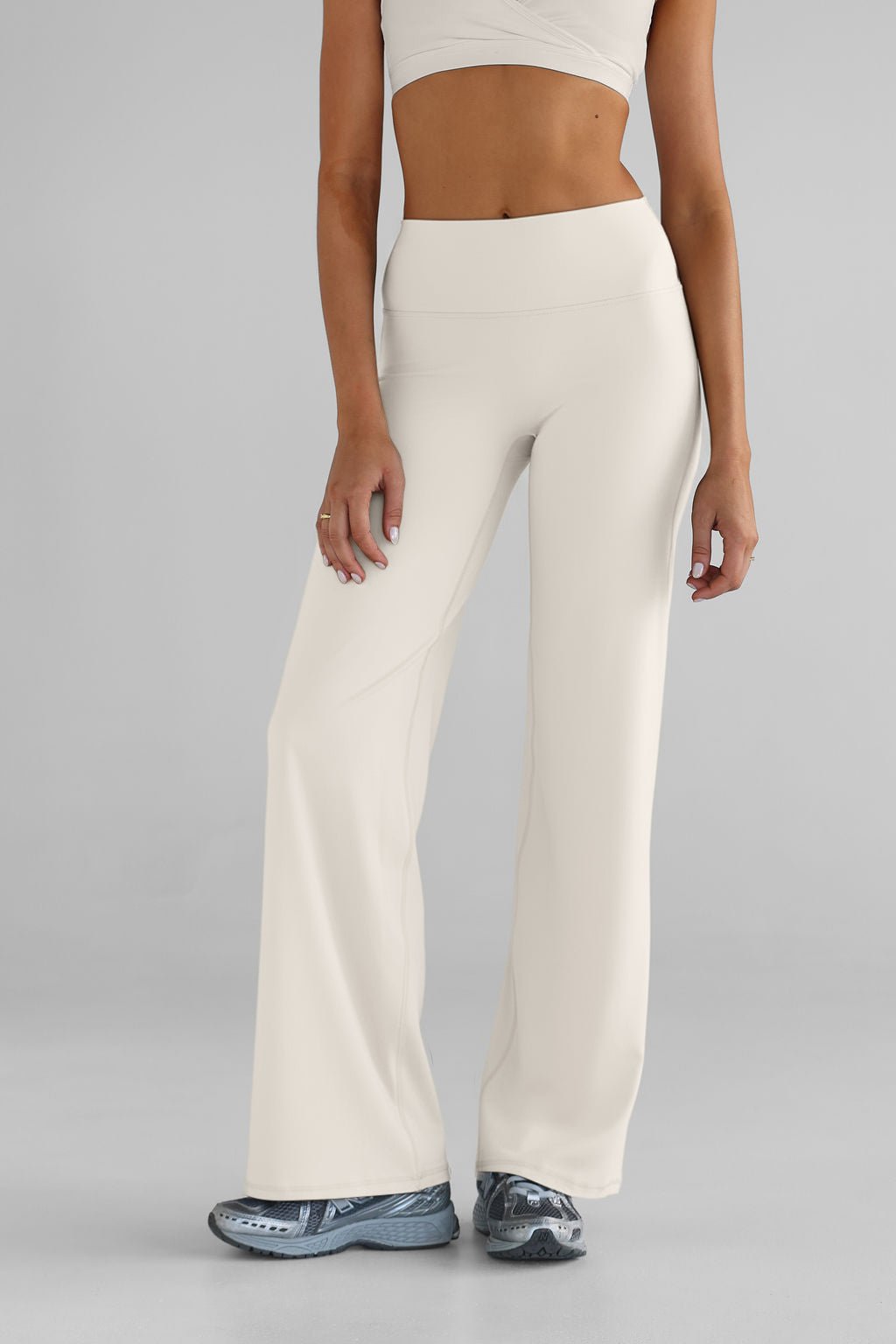 Sculpt Wide Leg Pants - French Vanilla - LEELO ACTIVE