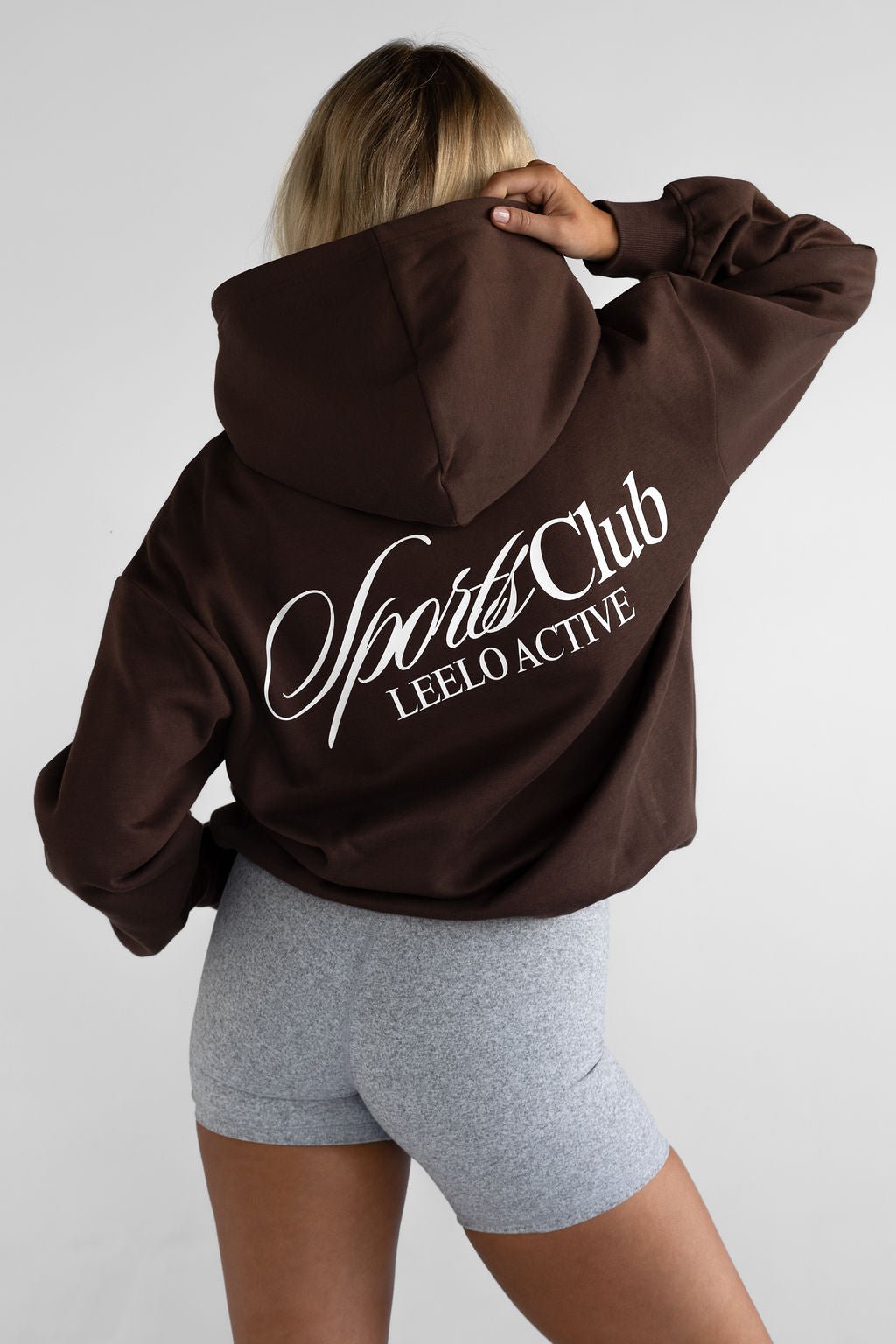Sports Club Hoodie - Dark Chocolate (pre - order) - LEELO ACTIVE
