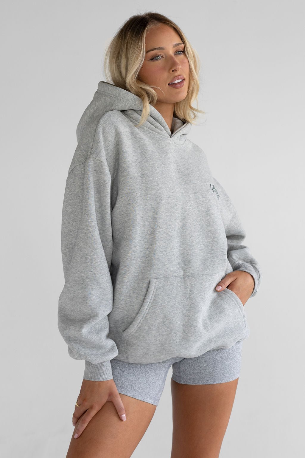 Sports Club Hoodie - Heather Grey - LEELO ACTIVE