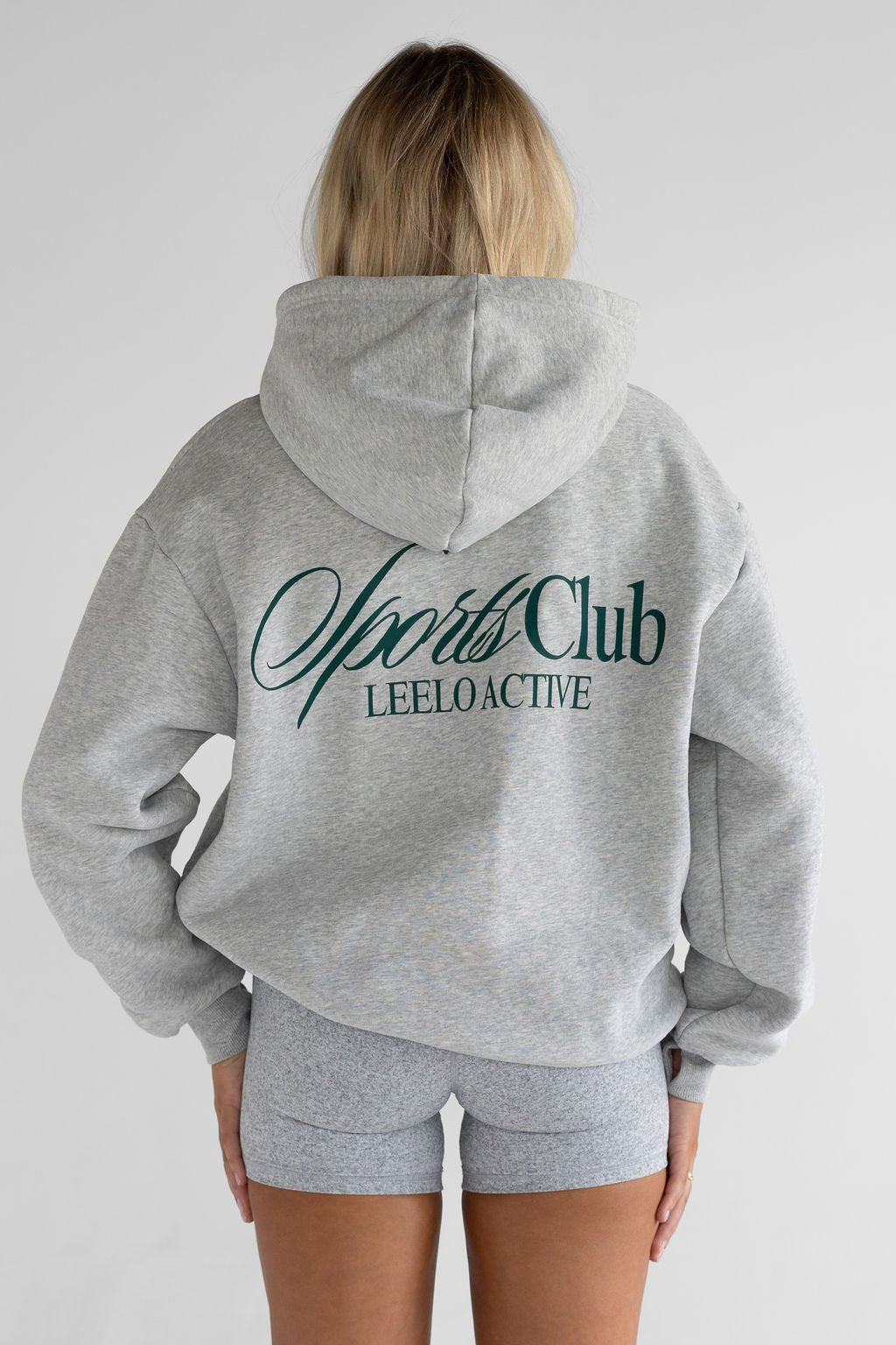 Sports Club Hoodie - Heather Grey - LEELO ACTIVE