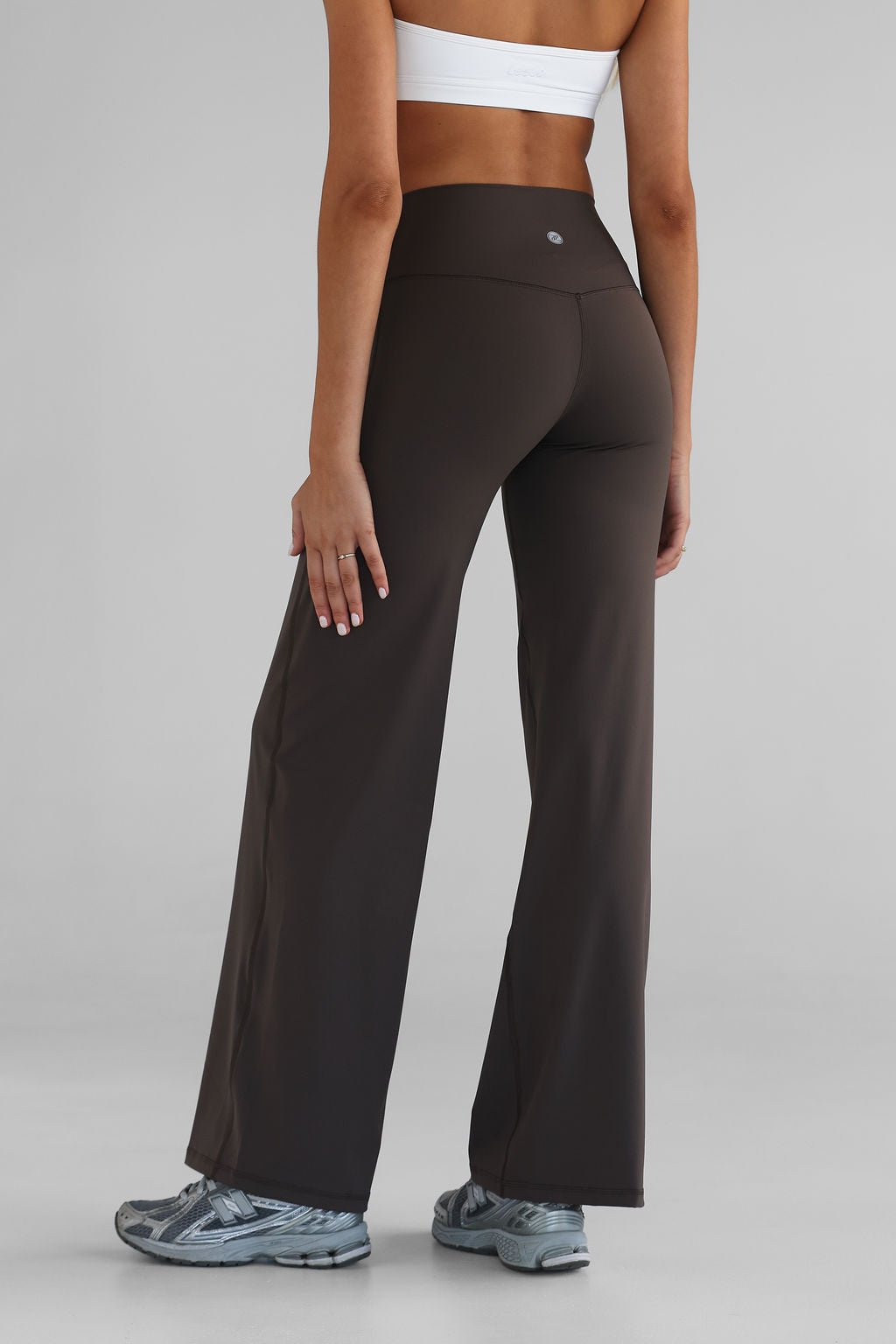 TALL Sculpt Wide Leg Pants - Dark Chocolate - LEELO ACTIVE