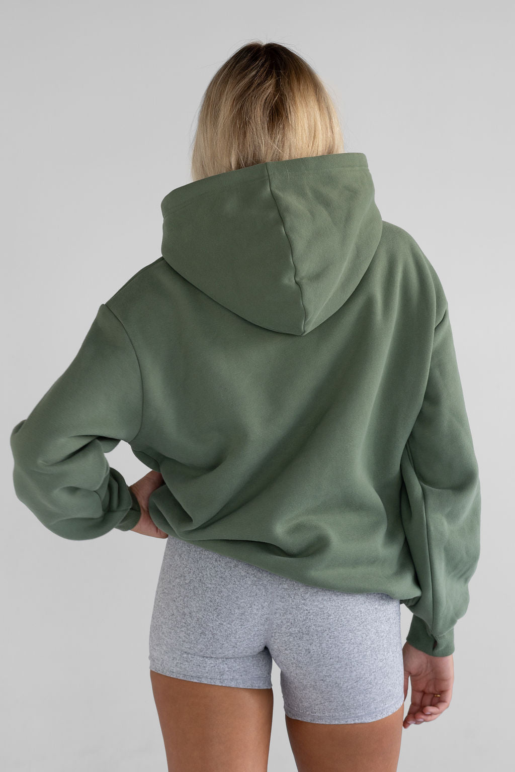 The College Print Hoodie - Moss PRE ORDER - LEELO ACTIVE