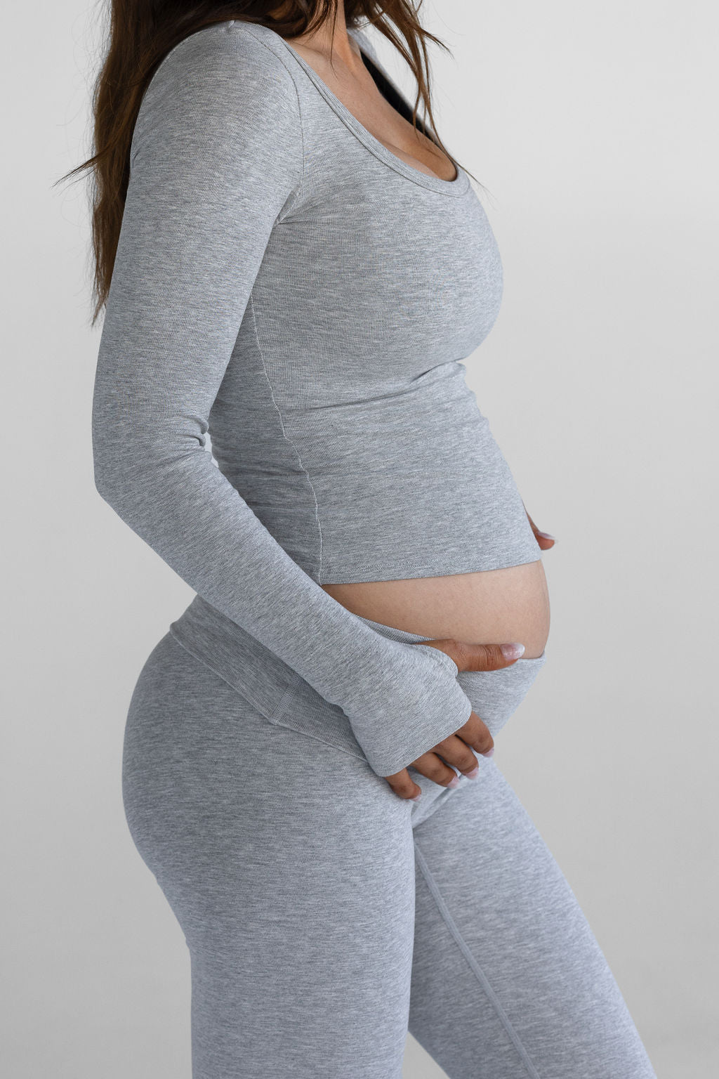 The Lounge Longsleeve - Heather Grey - LEELO ACTIVE