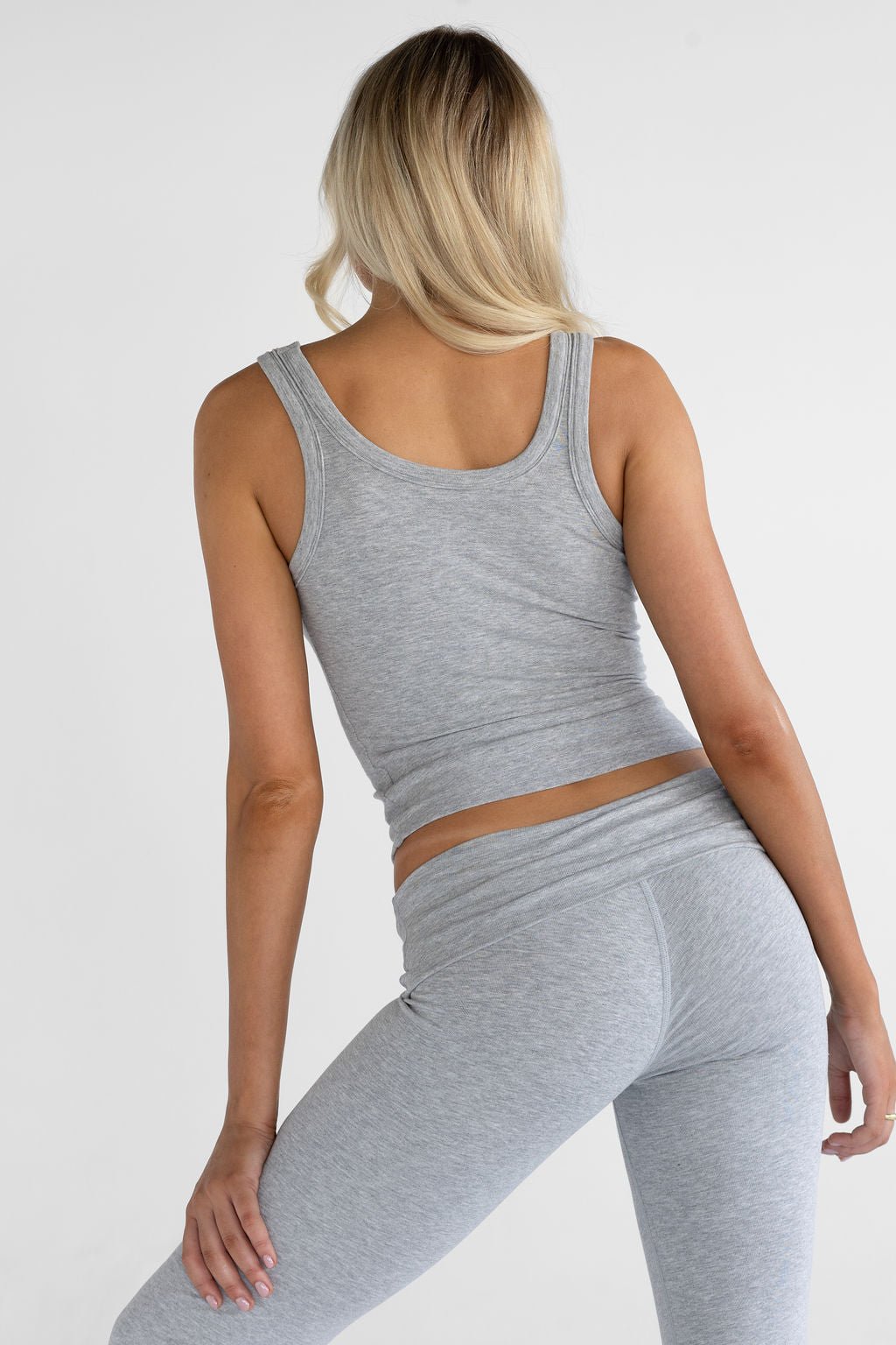 The Lounge Tank - Heather Grey - LEELO ACTIVE