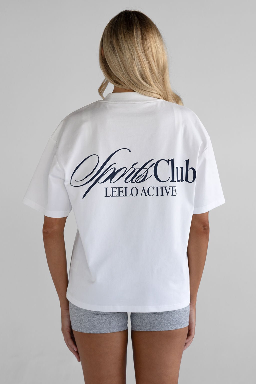 The Sports Club Boyfriend Tee - White - LEELO ACTIVE
