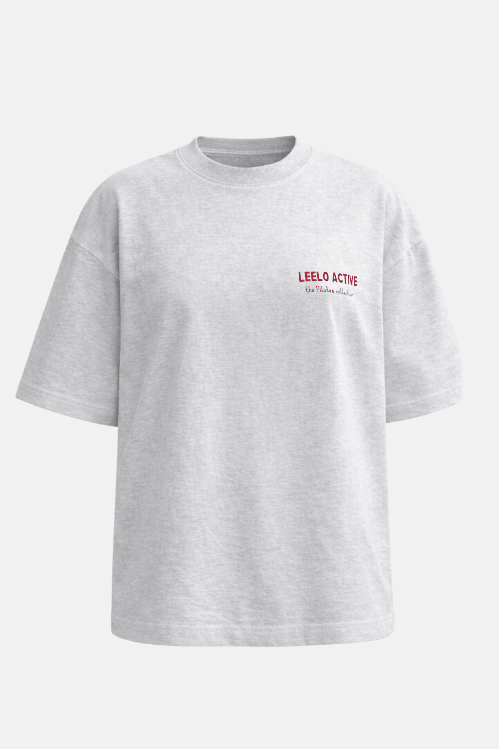 V6 Pilates Collection Chilli Tee - Oatmeal - LEELO ACTIVE