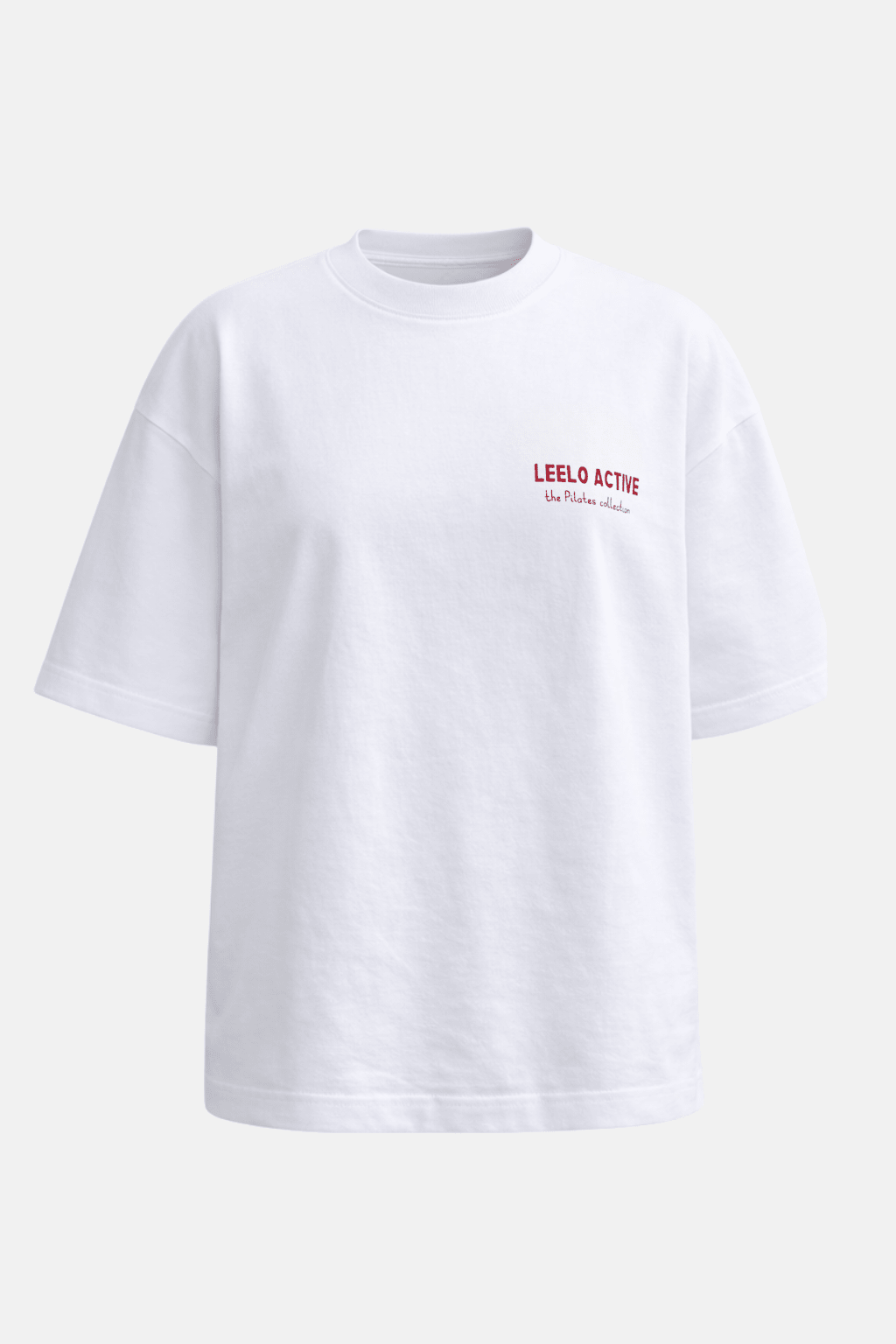 V6 Pilates Collection Chilli Tee - White - LEELO ACTIVE