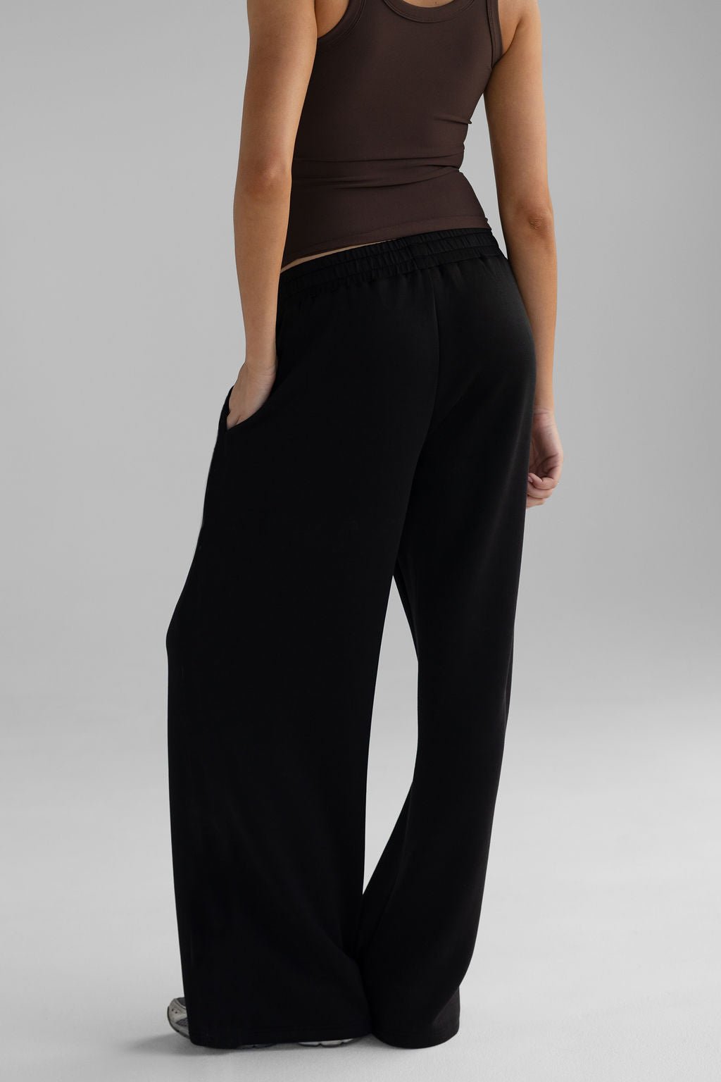 Wide Leg Pants - Black - LEELO ACTIVE