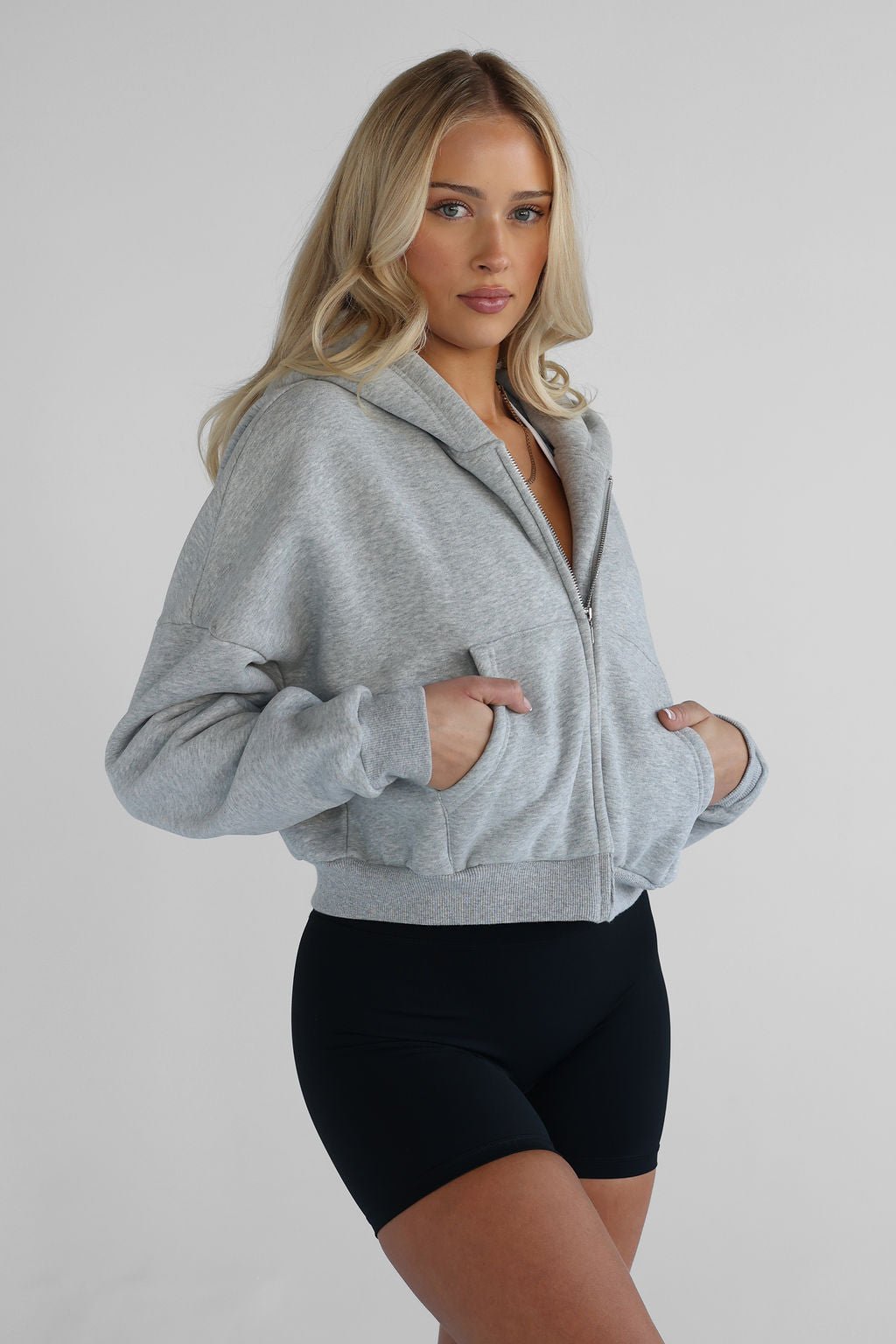 Zip Hoodie - Heather Grey SHIPPING 25/06 - LEELO ACTIVE