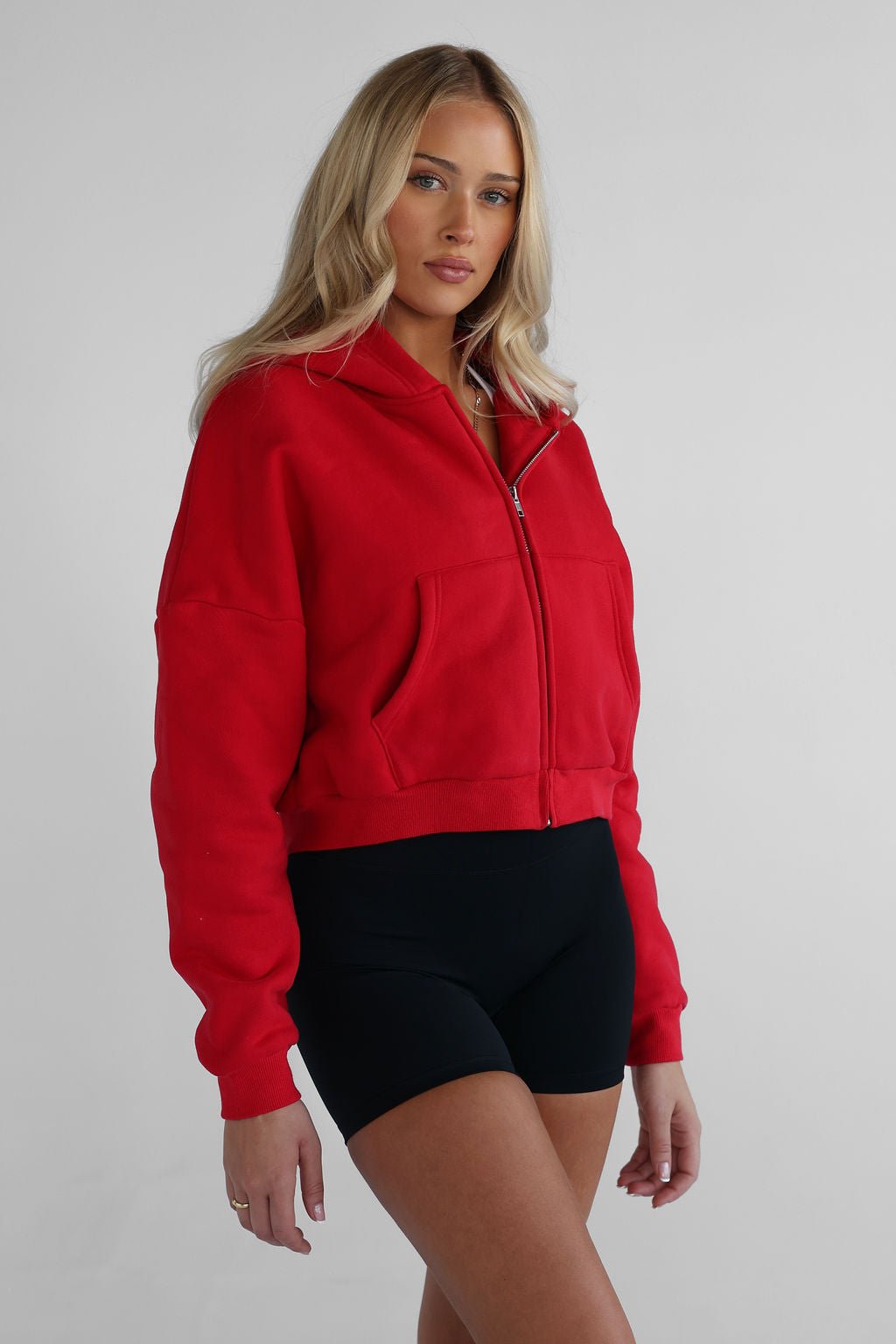 Zip Hoodie - Red - LEELO ACTIVE