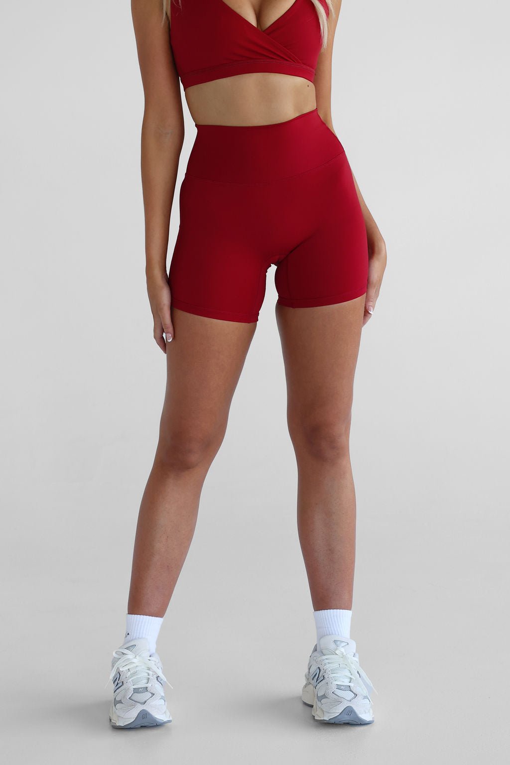 SCULPT Bike Shorts - Cherry - LEELO ACTIVE
