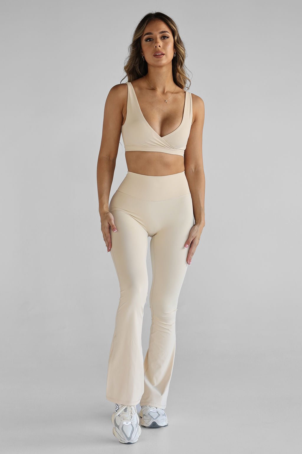 SCULPT Flare Leggings - French Vanilla (AVAILABLE 13/08) - LEELO ACTIVE