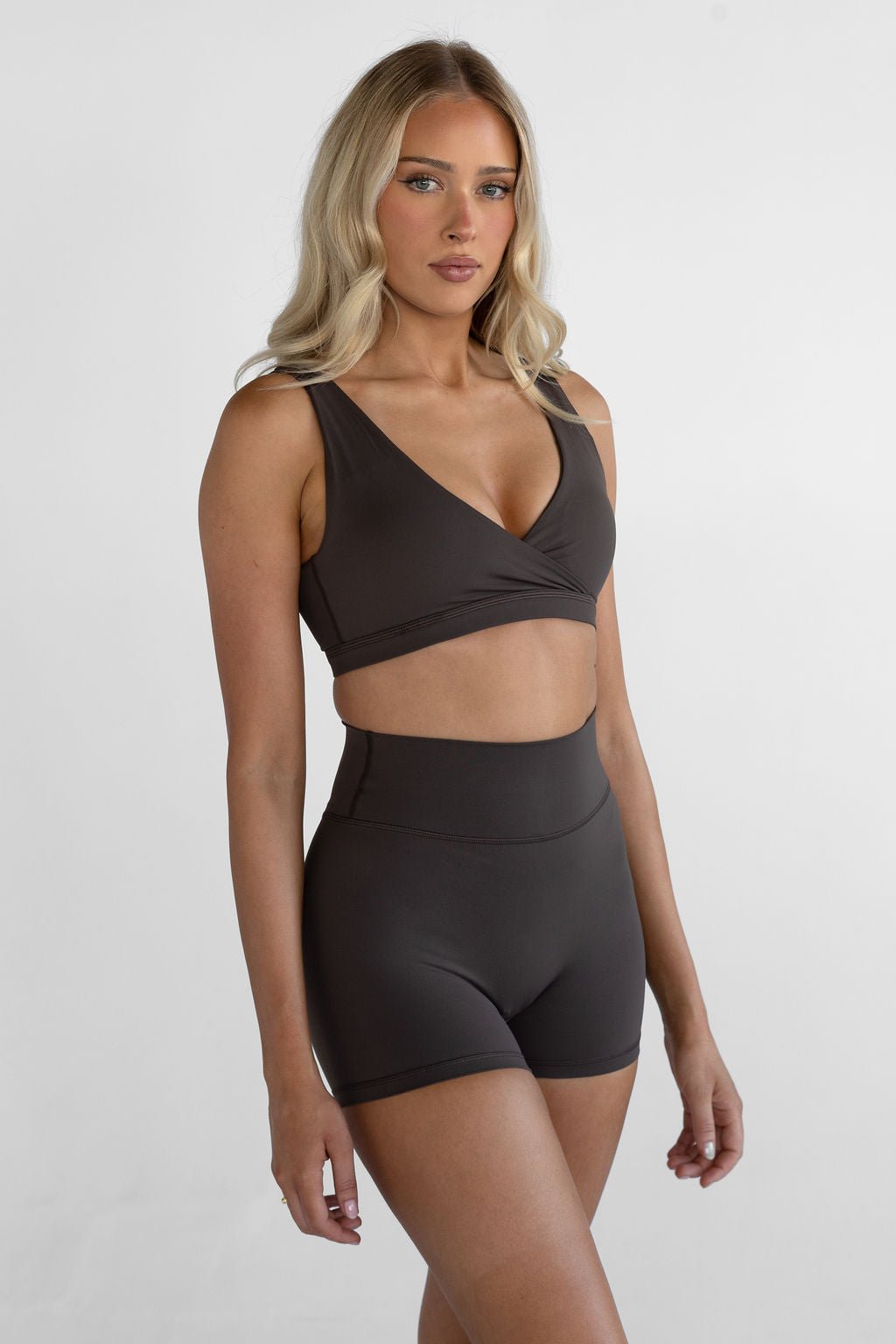 4" Sculpt Bike Shorts - Dark Chocolate - LEELO ACTIVE