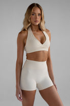 4" Sculpt Bike Shorts - French Vanilla - LEELO ACTIVE