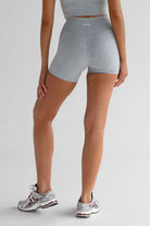 5" Signature Bike Shorts - Marl Grey - LEELO ACTIVE