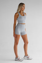 5" Signature Bike Shorts - Marl Grey - LEELO ACTIVE