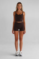 5" Signature Bike Shorts - Mocha - LEELO ACTIVE