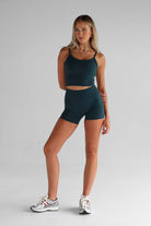 5" Signature Bike Shorts - Teal - LEELO ACTIVE