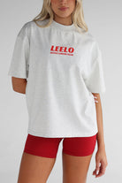 Active Leisure Tee - Oatmeal/Red - LEELO ACTIVE